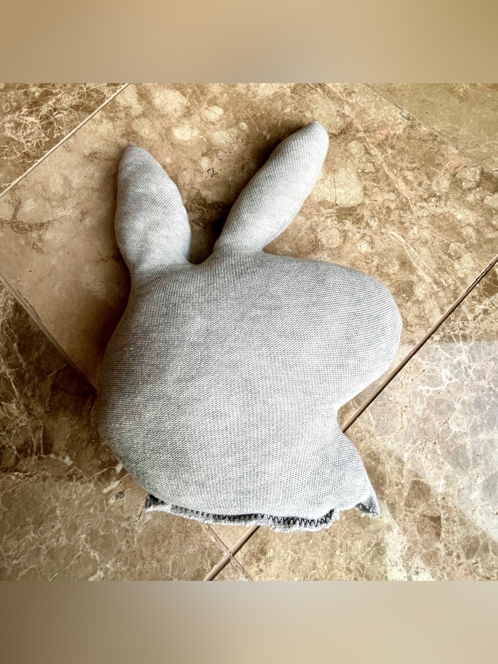 Gray Bunny Plush Pillow for Kids - Soft Snuggle Toy